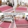 Handwoven Trenza Pink Rug 3x5