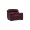 Thiene 1 Seater Leather Sofa in Wine Colour