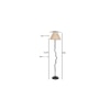 Otis Beige Natural Fiber Floor Lamp with Black Iron Base