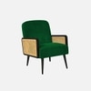 Haden Solid Wood Accent Chair in Green Colour
