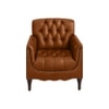 Jones Pu Leather Wing Chair- Light Brown