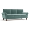 Oxford 3 Seater Fabric Sofa in Dusty Turquoise Velvet Colour
