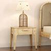 Faye Solid Wood Bedside Table In Natural White Ash Finish