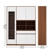 Noble Multi Storage Cabinet Walnut And Frosty White