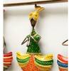 Desert Art Metal Handpainted Five Sardar Wall Hanging in Multicolour
