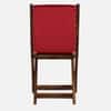 Lora Sheesham Wood Upholstered Folding Chair in Red Colour by Bohemiana