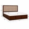 Tarang Solid Wood Comfort King Bed Hydraulic Storage Provincial Teak Finish Mattress 72 x 78 Inches
