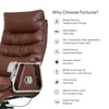 Fortuna Leatherette Executive Chair In Brown Colour