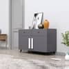 Hexa Red Multipurpose Storage Cabinet With 2 Drawer 2 Door in Slate Grey Colour