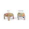 Blane Sheesham Wood Country Side Coffee Table Set With 4 Stools In Antique Multi-Colour Finish