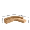 Zenliving Wood Left Aligned 3-Seater With Upholstery Non Storage Sofa In Brown Colour