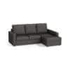Apollo Compact Sofa (Colour : Steel, Cushion : Soft, Back Type : High Back, Seating Capacity : Right Aligned 2 Seater + Right Aligned Chaise)