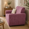 Nura 2 Seater Sofa In Fabric Pink Color