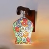 Devansh Solid Wood Electric Wall Light in Brown Colour with Multi Shade Count of 1 Light