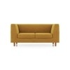 Rubik Essential 2 Seater Fabric Sofa In Ochre