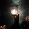 Eliante Tau Iron Wall Light With Glass In Antique Gold Colour