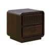 Lotus Shesham Solid Wood 2 Drawer Bedside In Walnut Finish