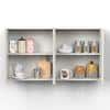 Opryt Engineered Wood Wall Mounted Two Kitchen Cabinet Rack In White Finish