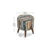 Jack Solid Wood  Ottomon in  Multicolor Colour