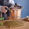 Metalsmith Square Metal Trivet Gold Heat Resistant Table Protector