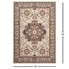 Presto Beige Traditional Hand Tufted Wool Carpet 5X7 Feet