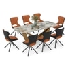 Paloma 8 Seater Spanish Ceramic Dining Table with Tulip Dining Chair