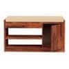 Zenith Solid Wood Shoe Rack in Teak Finish
