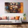 The Castle Decor Lord Buddha Meditation Wall Art Framed Painting 27x48 Inch (Style 15)