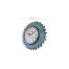 Fonteyn Teal Colour Engineered Wood Distress Finish Sun Flower wall Clock by Disoo Fashions