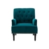 Velora Tufted Back Fabric Lounge Chair in Teal