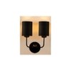 Calloway Dual Black cotton Wall mounted Lamp with Iron Base (KV32)