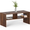 BLUEWUD Oliver Engineered Wood Coffee Center Sofa Tea/Teapoy Console Table with Storage for Sofa Set Living Room Home Hall (Brown Maple)