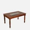 Rangrez Sheesham Wood 6 Seater Dining Set in Honey Oak Finish with Cushioned Chairs