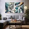 The Castle Decor Modern Abstract Face Wall Art Set of 5 27x48 Inch