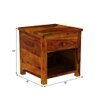 Madhavi Solid Wood Bedside Table in Honey Finish