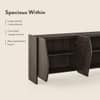 Koro Solid Wood Sideboard In Dark Chestnut Finish