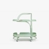 Dastoori Stainless Steel Outdoor Bar Trolley in Green Colour