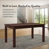 Diner 6 Seater Dining Table In Dark Walnut Finish