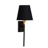 Devansh Metal Electric Wall Light in Black Colour with Black Shade Count of 1 Light