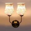 Devansh Metal Electric Wall Light in Gold Colour with Multicolor Shade Count of 2 Lights
