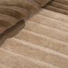 Handmade Wool Shaped Rug Modern Abstract Brown Beige 6 x 9 Feet Carpet