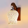 Devansh Solid Wood Electric Wall Light in Brown Colour with Multi Shade Count of 1 Light