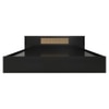 Kaito Queen Bed With Rattan Center Door With Nonwoven Fabric Base
