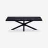 Avrelle Jewel Solid Wood 6 Seater Dining Table in Black Finish