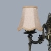 Devansh Gold Antique Wall Mounted Lamp With Beige Jute Shade