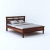 Medhasvini Solid Wood Queen Size Non Storage Bed In Teak Finish