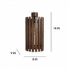 Hexa Brown Solid Wood Wall Lights