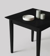 Old Ham Solid Wood Dining Table In Black Finish