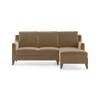 Abbey Sectional Sofa (Colour : Fawn Velvet, Cushion : Hard, Seater : Right Aligned 2 Seater + Right Aligned Chaise)