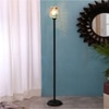 Cary Black Glass Shade Floor Lamp